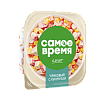 Salad with crab meat imitation and corn